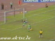 Abonyi hits the post